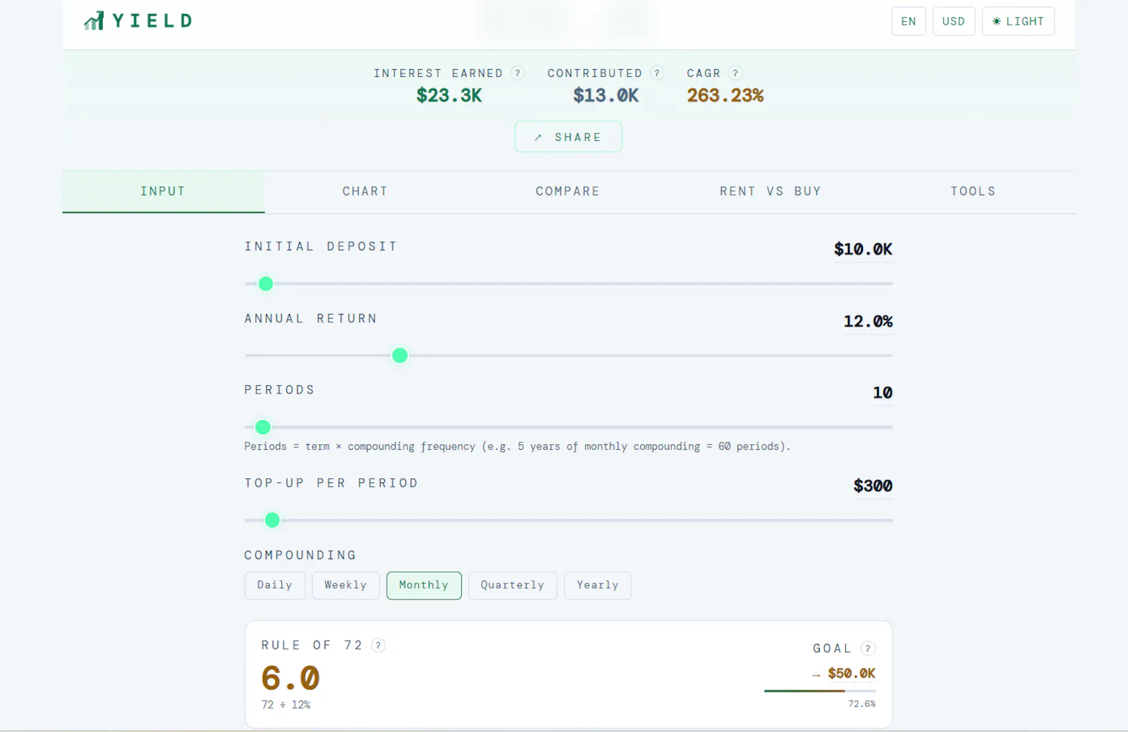 Yield — Investment Calculator screenshot 2