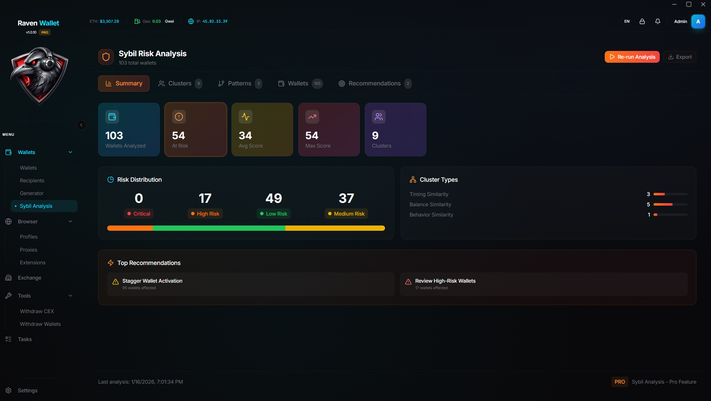 Raven Wallet - Screenshot 4 showing product features and functionality
