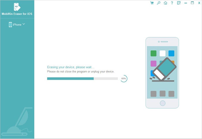 Mobikin borrador para iOS - 1 haga clic para borrar todos los datos en su iDevice media 4