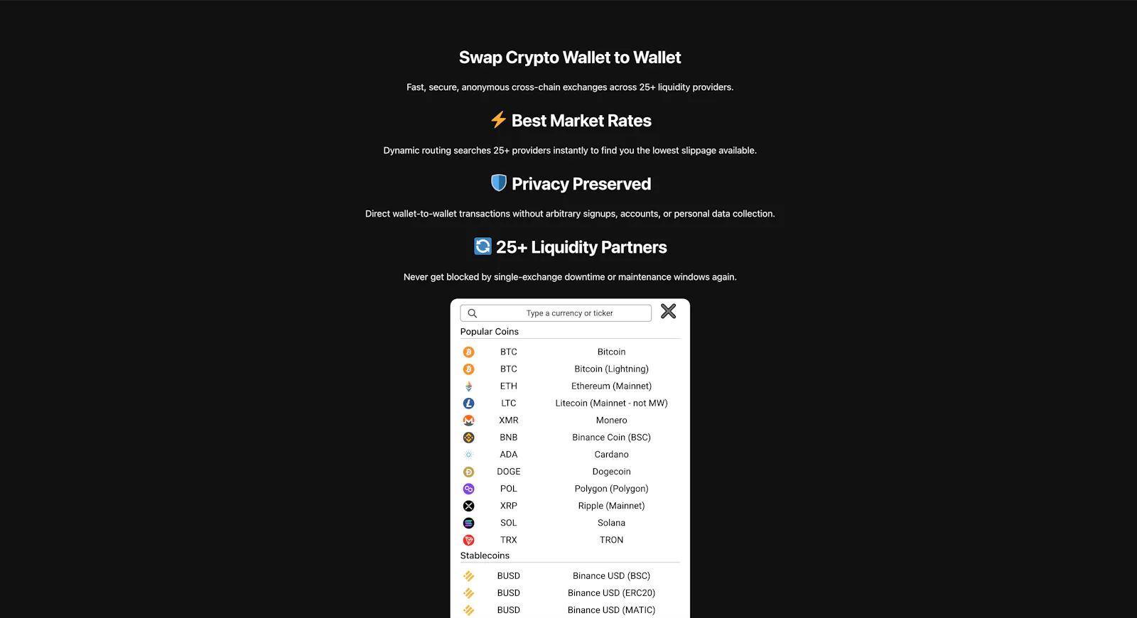 CryptoSwap screenshot 1