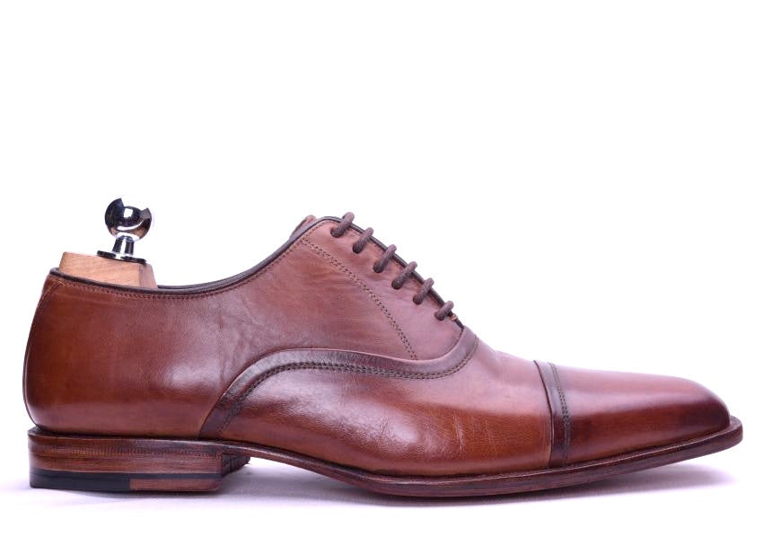 Napoli II - Brown Oxford schoenen - Men Formal Lace Up Dress schoenen, handgemaakte veterschoenen schoenen media 1