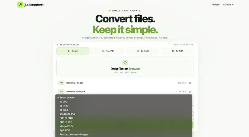 JustConvert screenshot 3