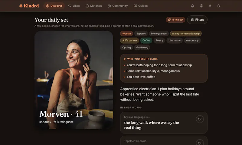 Kindrd screenshot 3