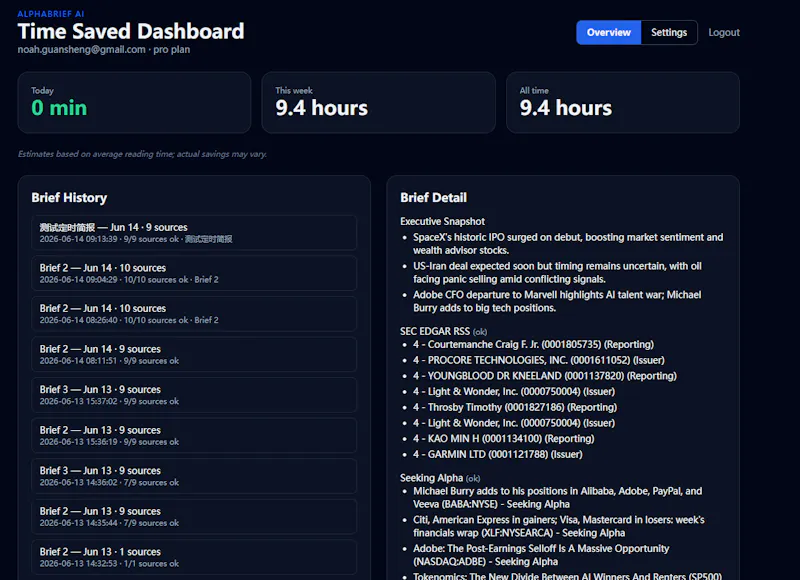 AlphaBrief AI screenshot 2