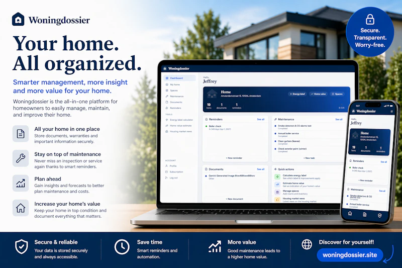 Woningdossier - House admin made simple screenshot 1
