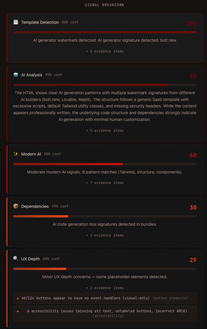 VibeDetect - Screenshot 3 showing product features and functionality