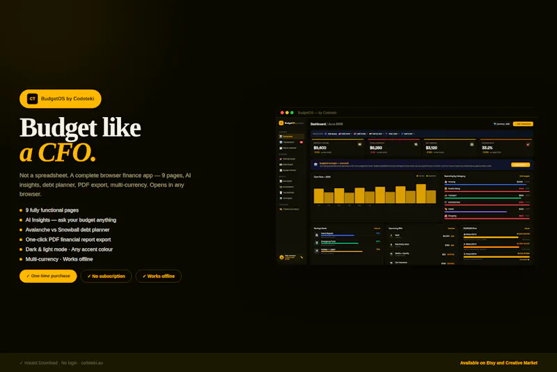 BudgetOS screenshot 2