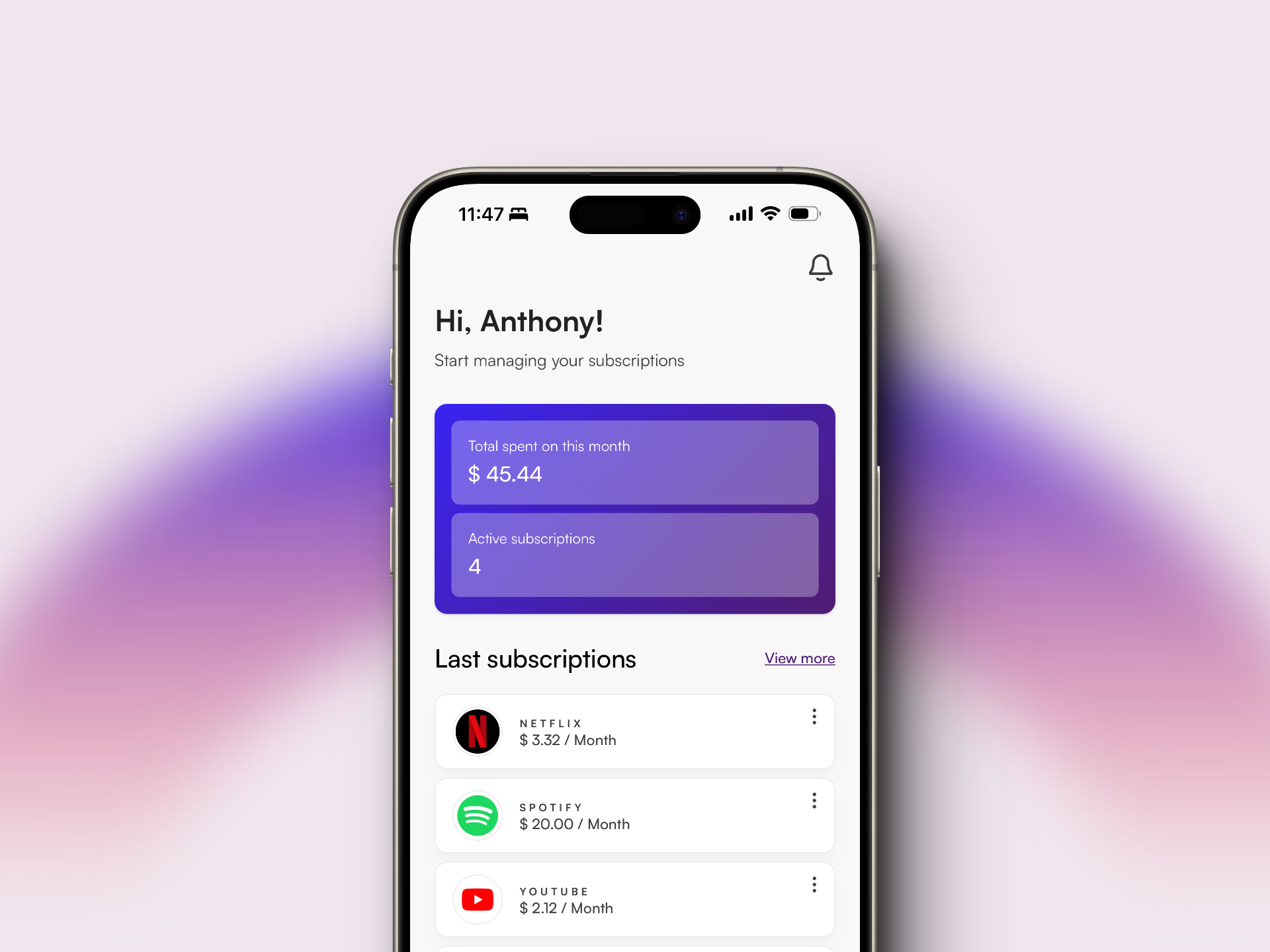 subs - tracking subscription gallery image