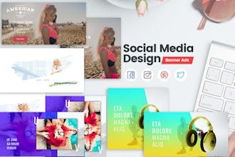 Design Web Banner Instagram, Facebook, Ads Pinterest, Covers gallery image