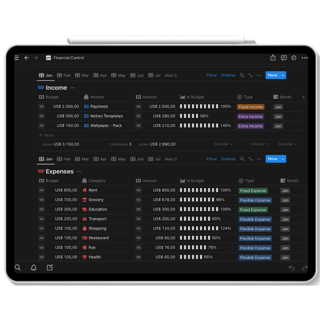 Notion Template - Financial Control gallery image