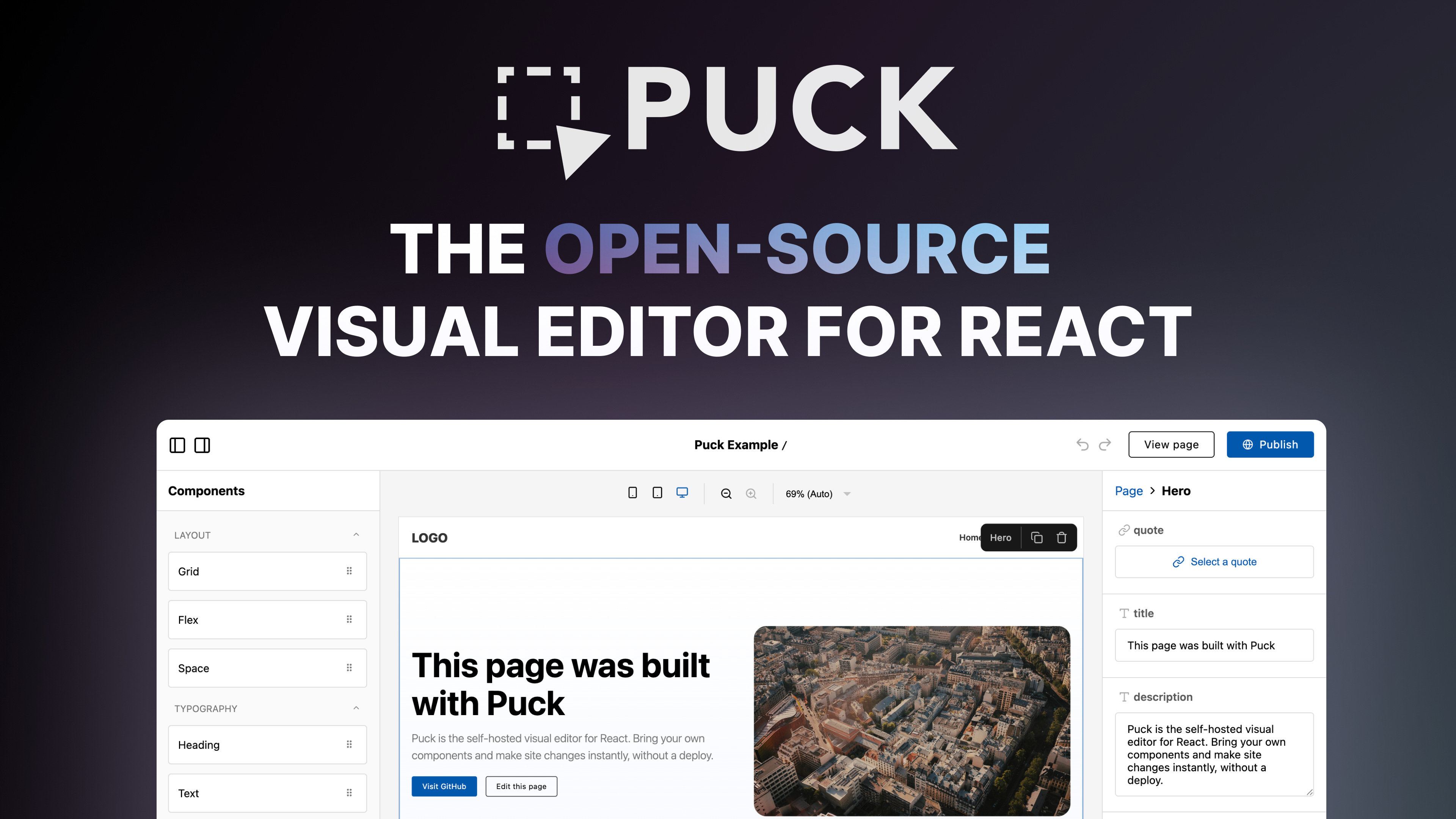 Puck - Open-source visuele editor voor React media 2