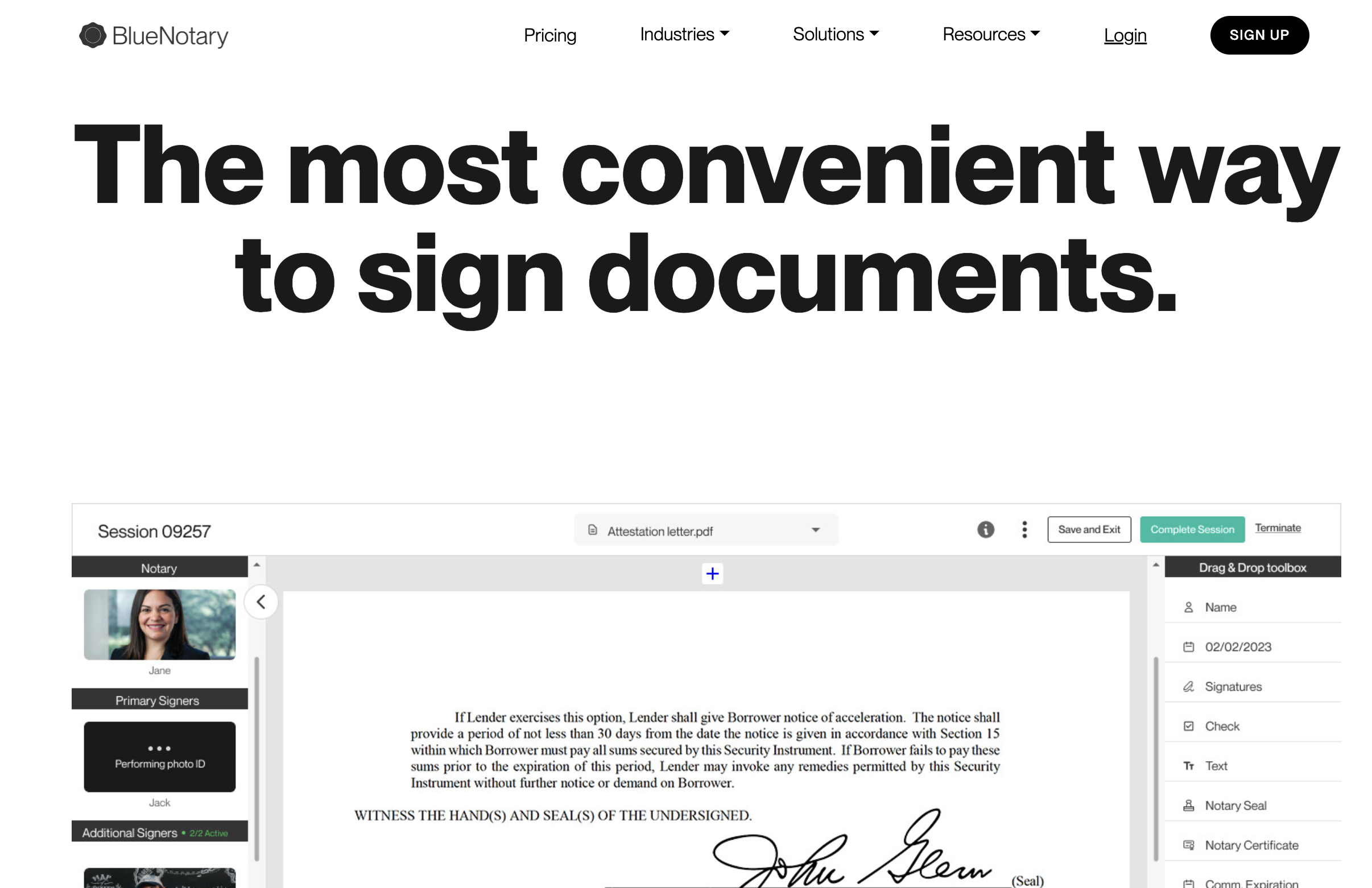 Bluenotary esign - esign gratis media 2