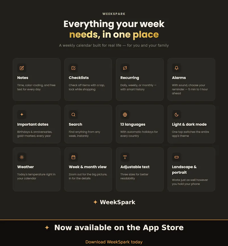 WeekSpark screenshot 6