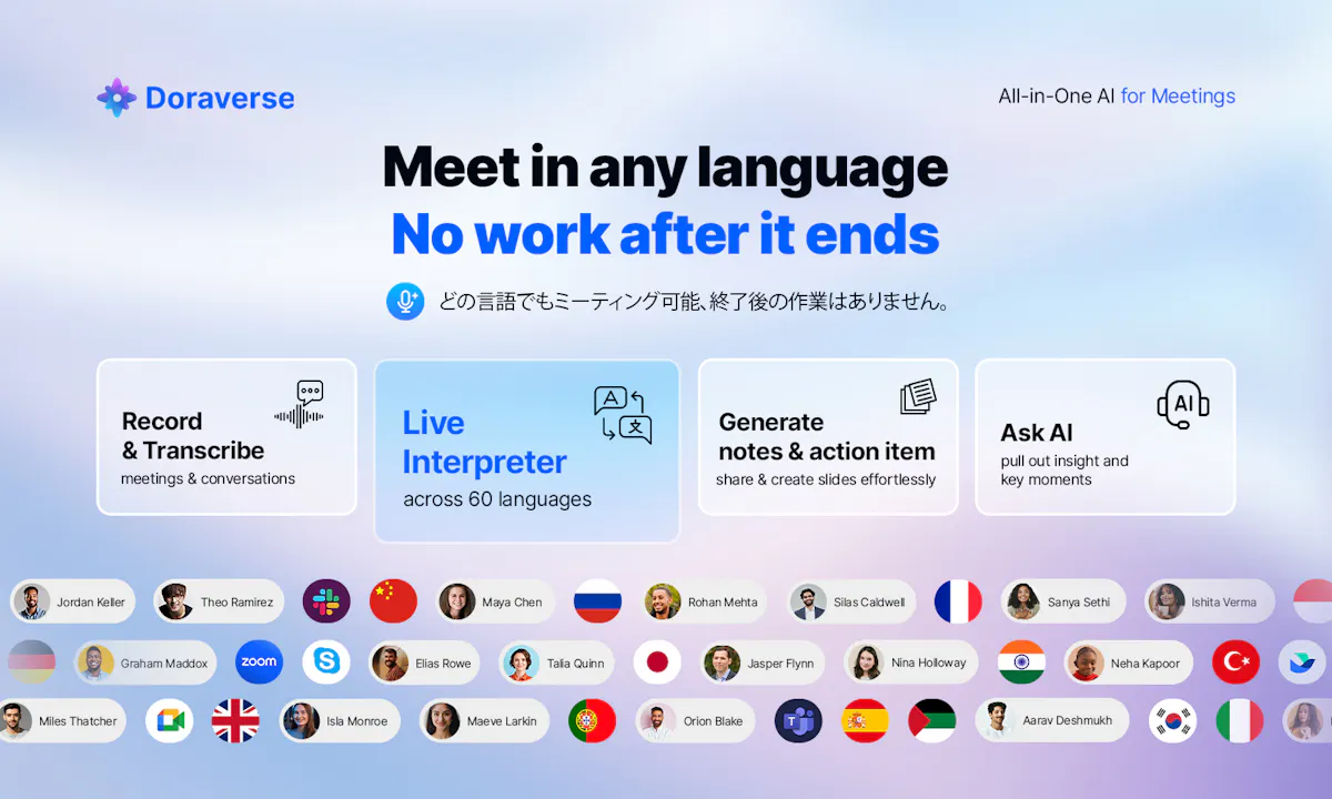Doraverse's All-in-One AI for Meetings