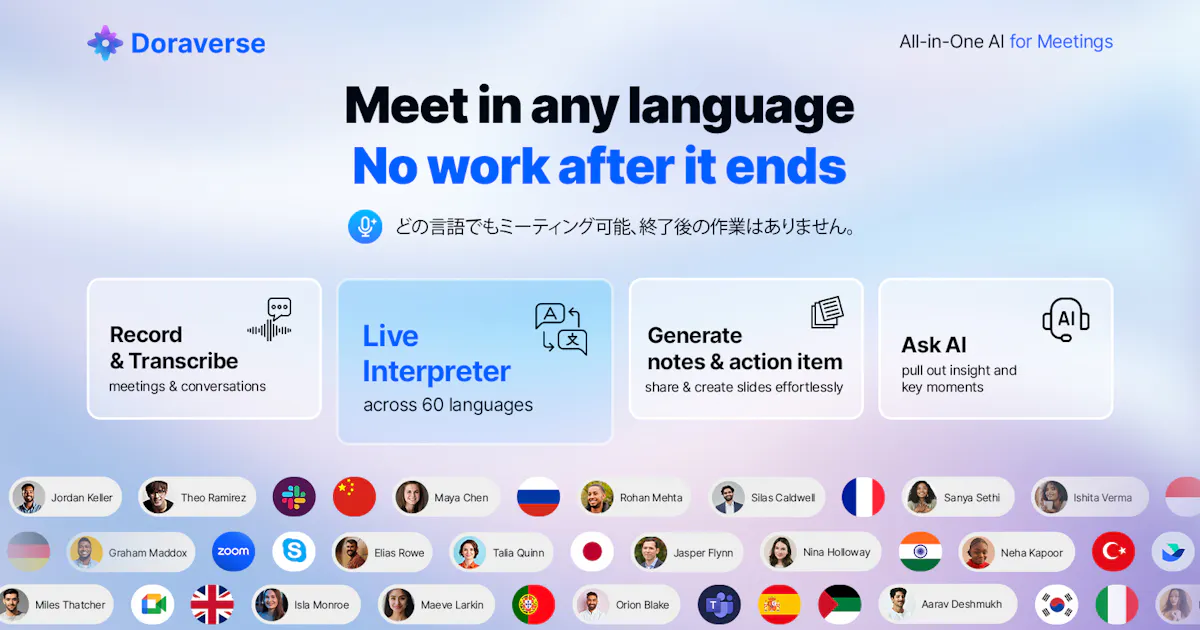 Doraverse's All-in-One AI for Meetings