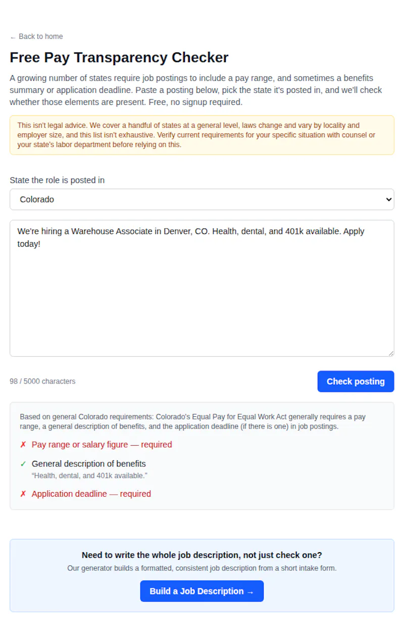 Job Description Tool screenshot 4