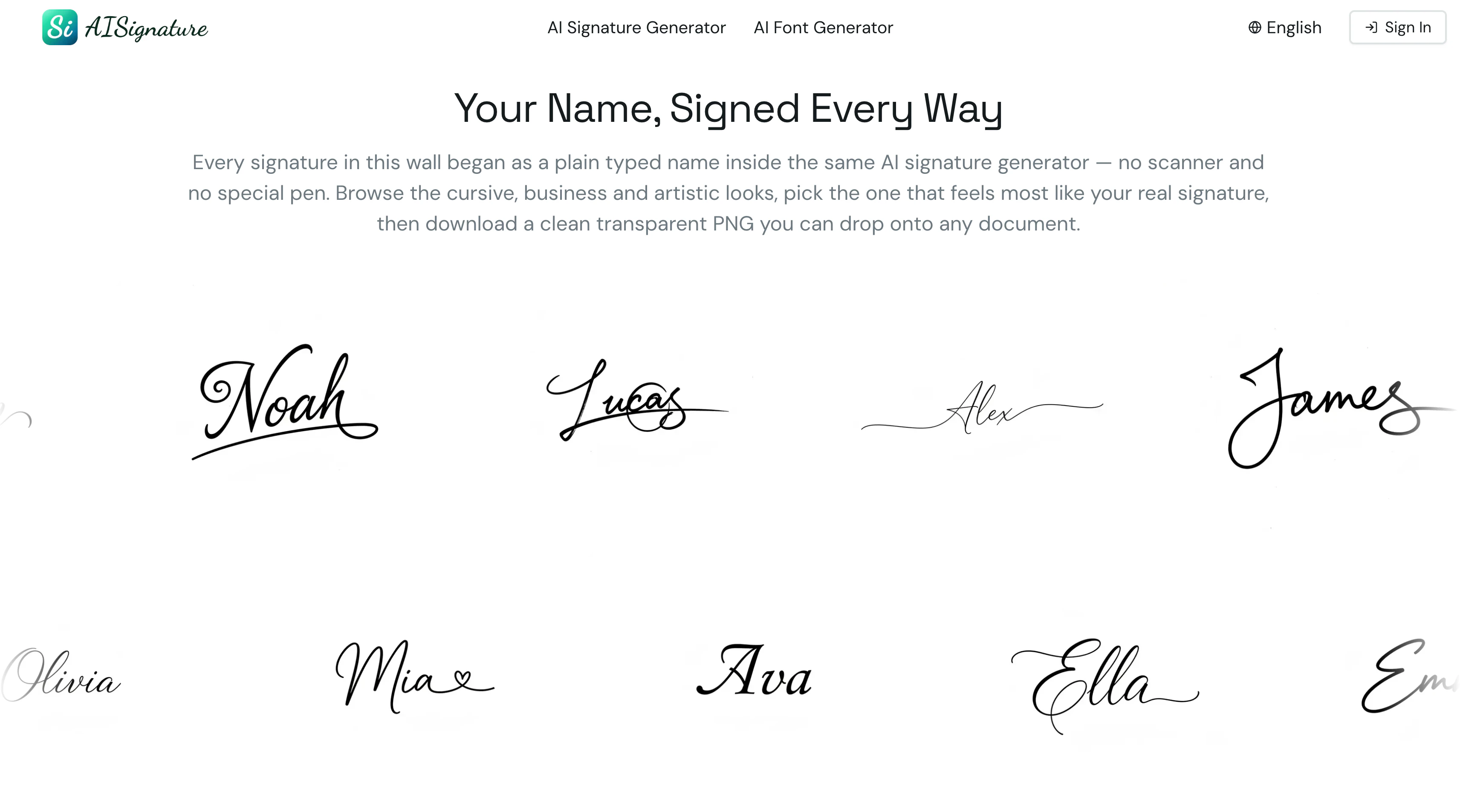AI Signature Generator gallery image