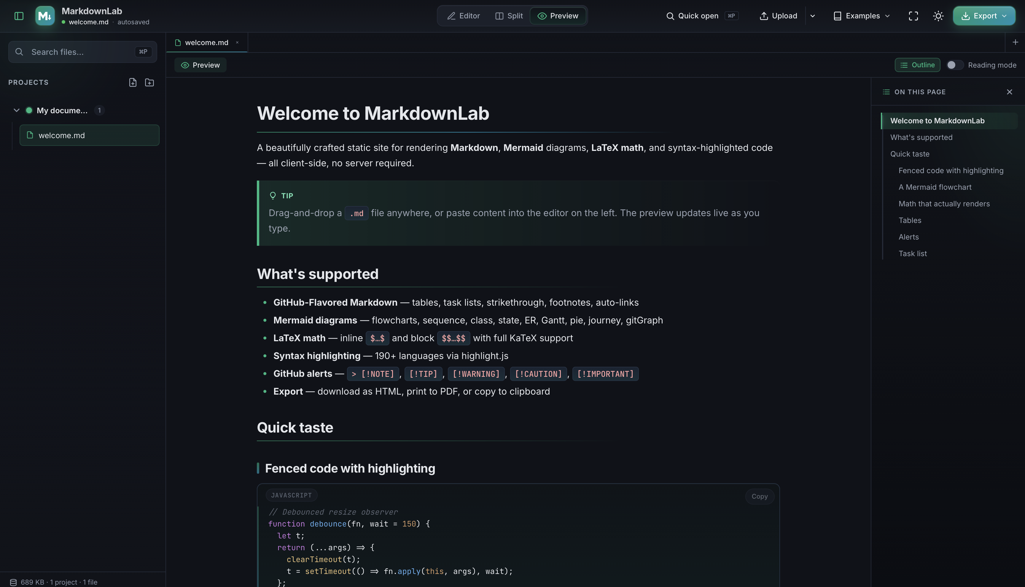 MarkdownLab gallery image