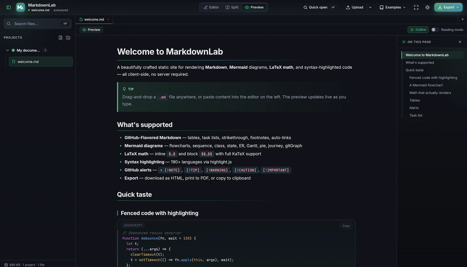 MarkdownLab screenshot 2