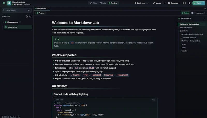 MarkdownLab screenshot 2