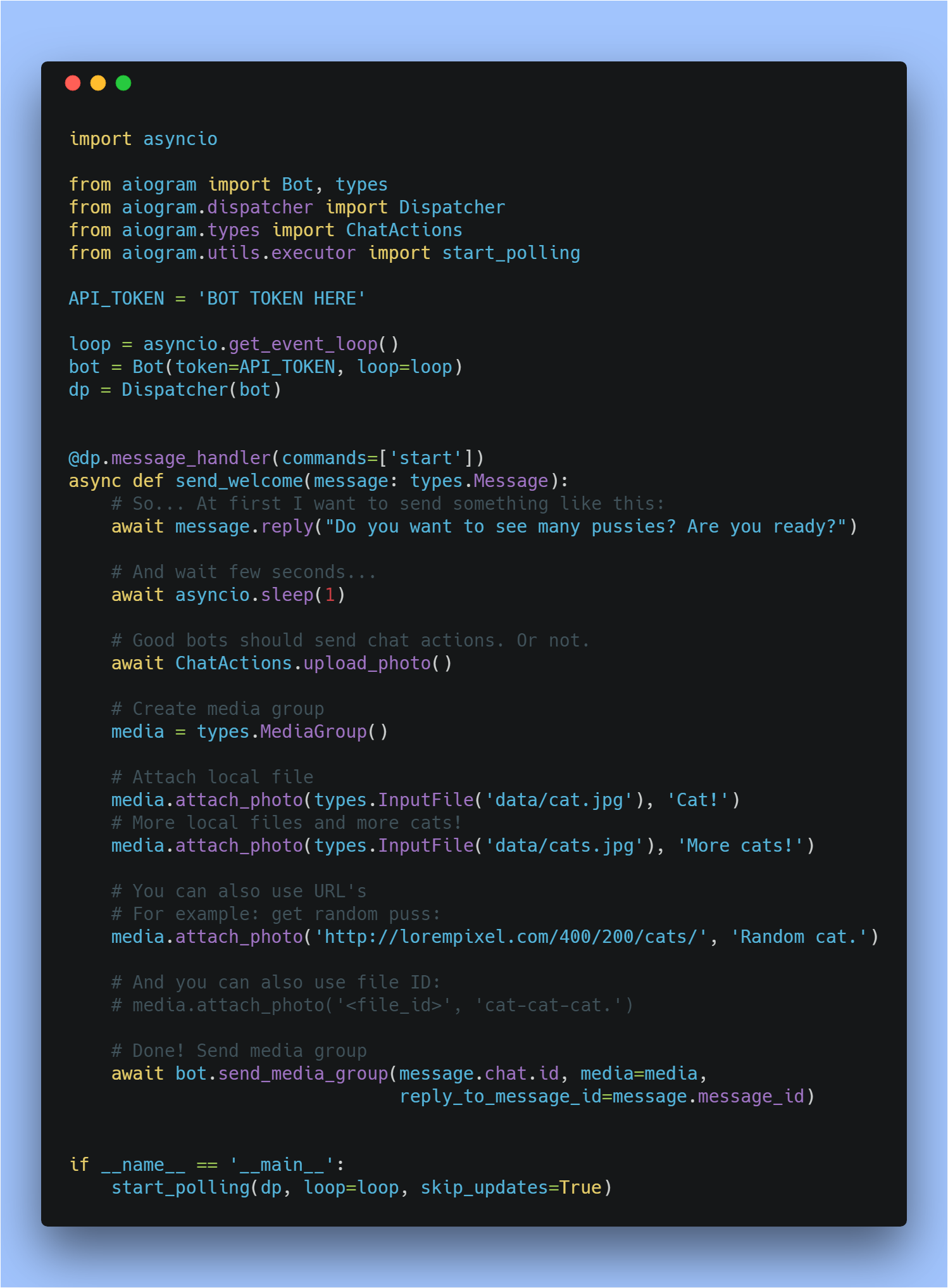 Машина состояний python aiogram