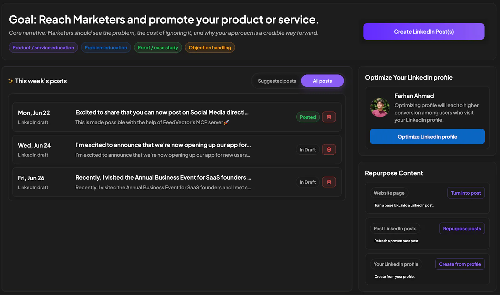 FeedVector screenshot 2