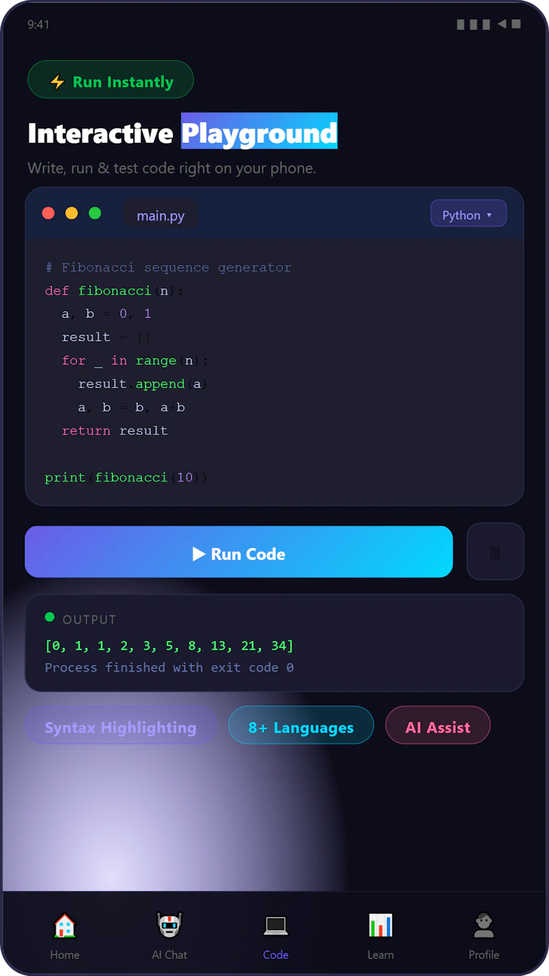 Sum Code - Learn Coding with AI screenshot 4