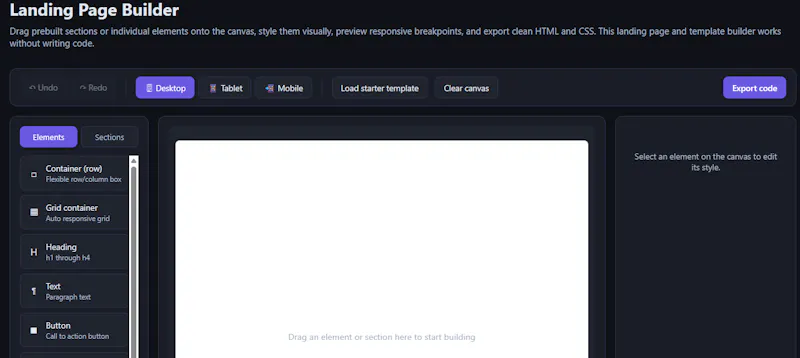 Landing Page Builder screenshot 2