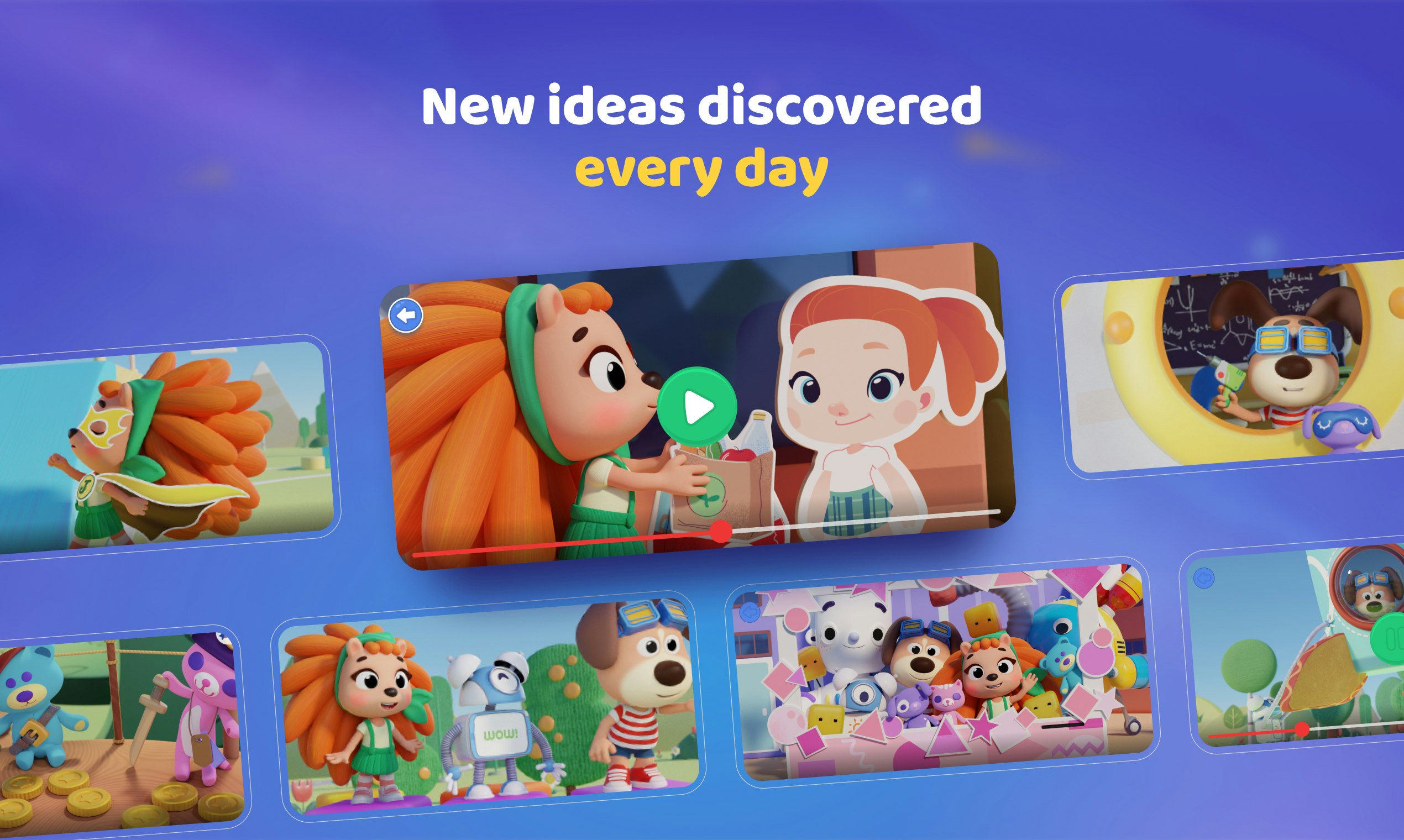 Mídia 6 de Fatapp: Woof e alegria - Divertido aplicativo educacional em pré -escola com desenhos e jogos em 3D