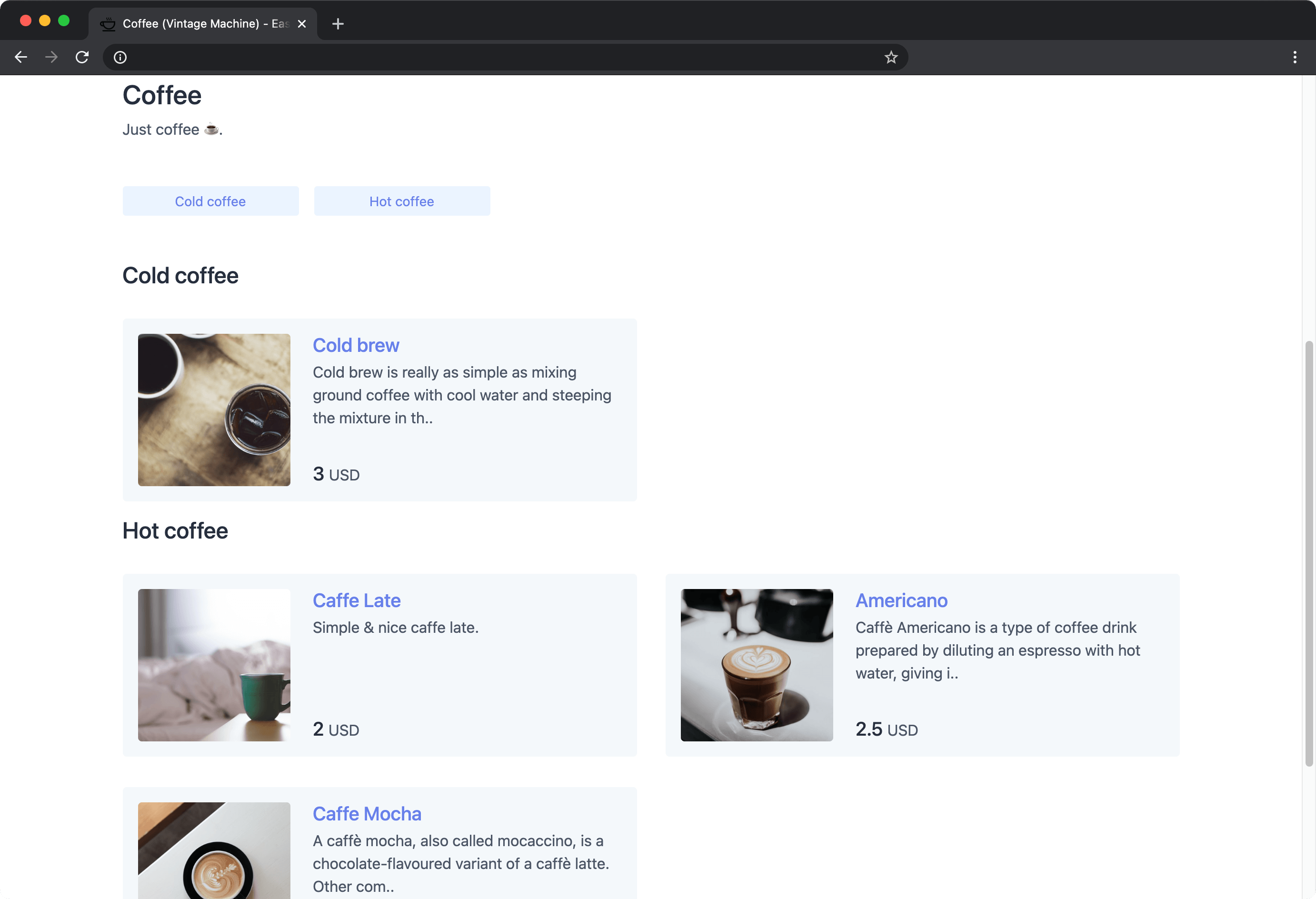Menu Cards gallery image