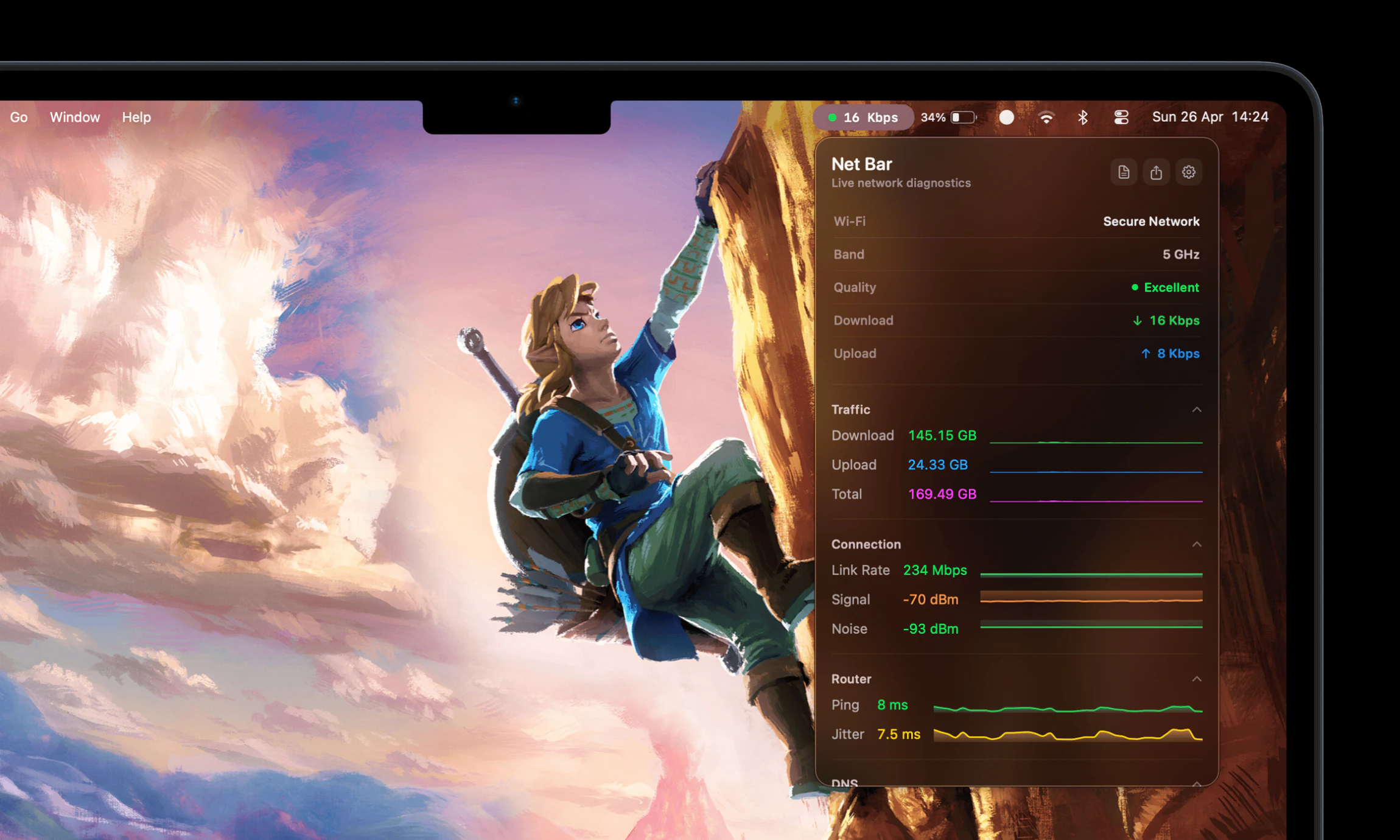 Net Bar for MacOS screenshot 1