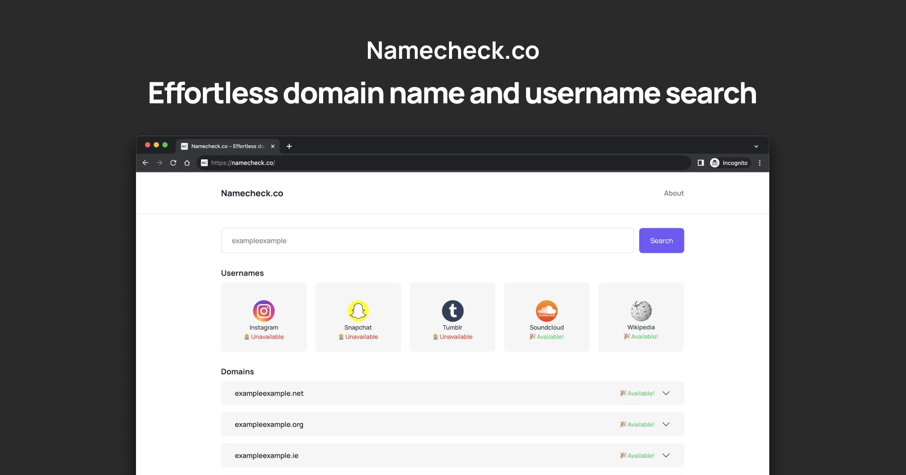 Namecheck.co media 1