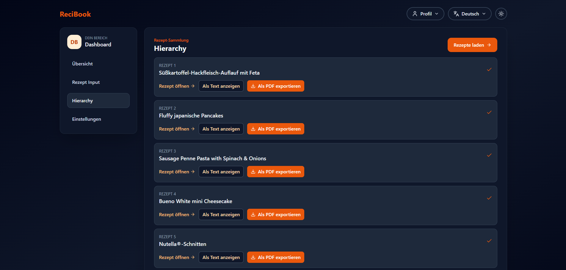 ReciBook gallery image