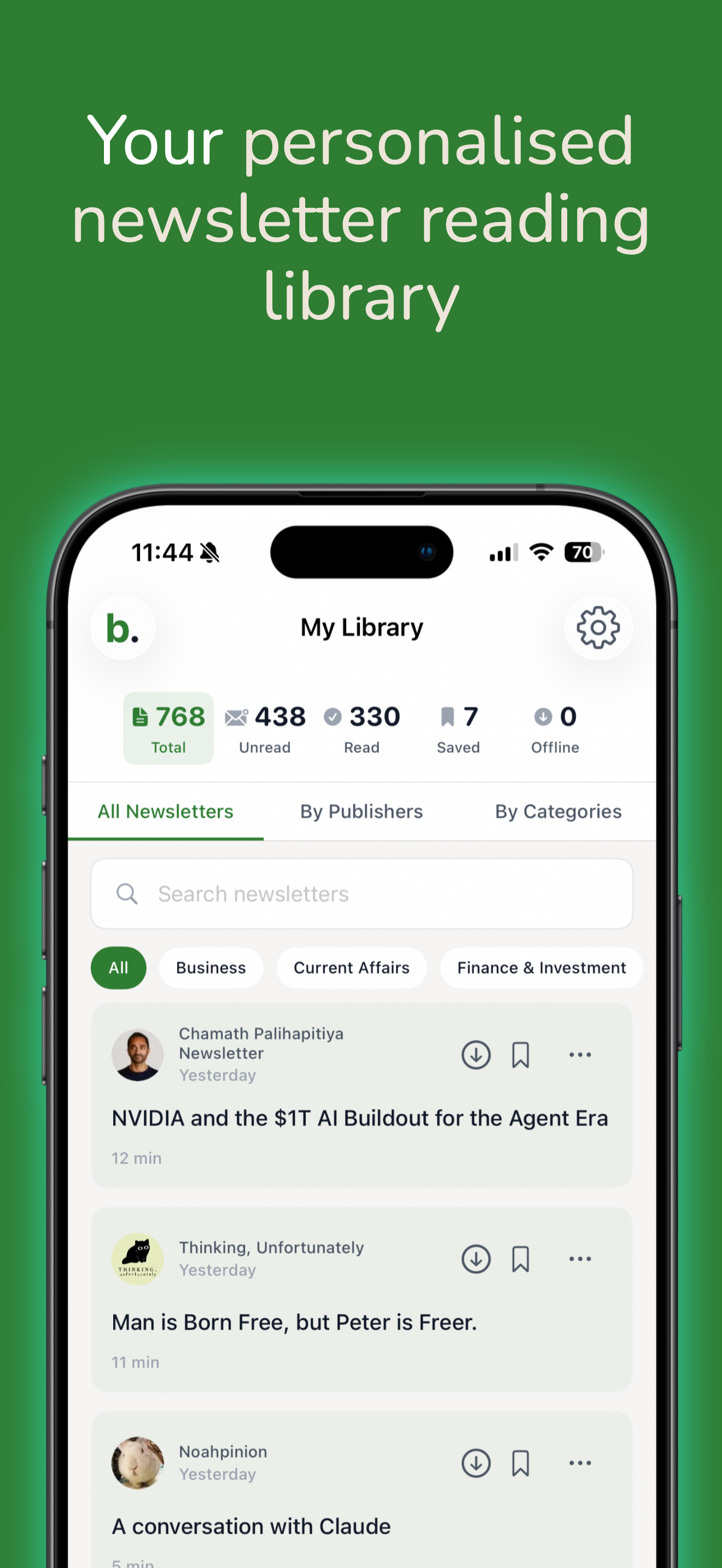 Newsletter Reader by Bilig gallery image