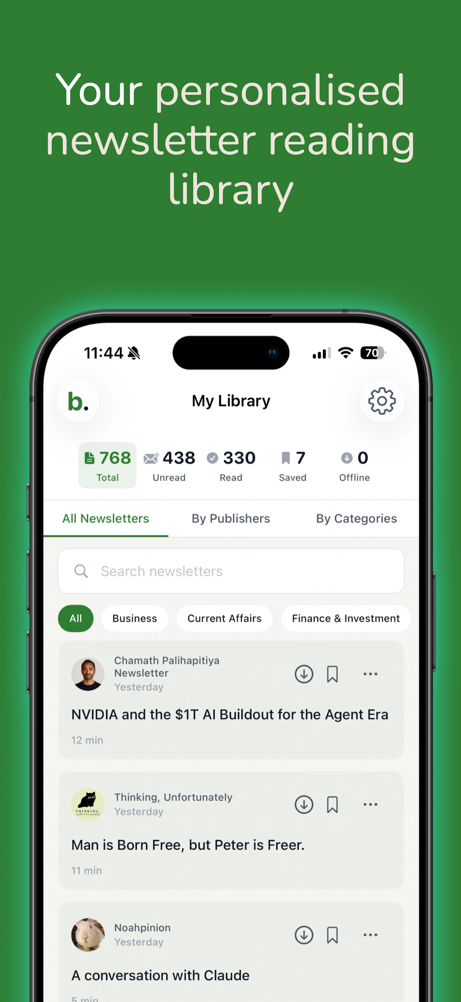 Newsletter Reader by Bilig screenshot 3