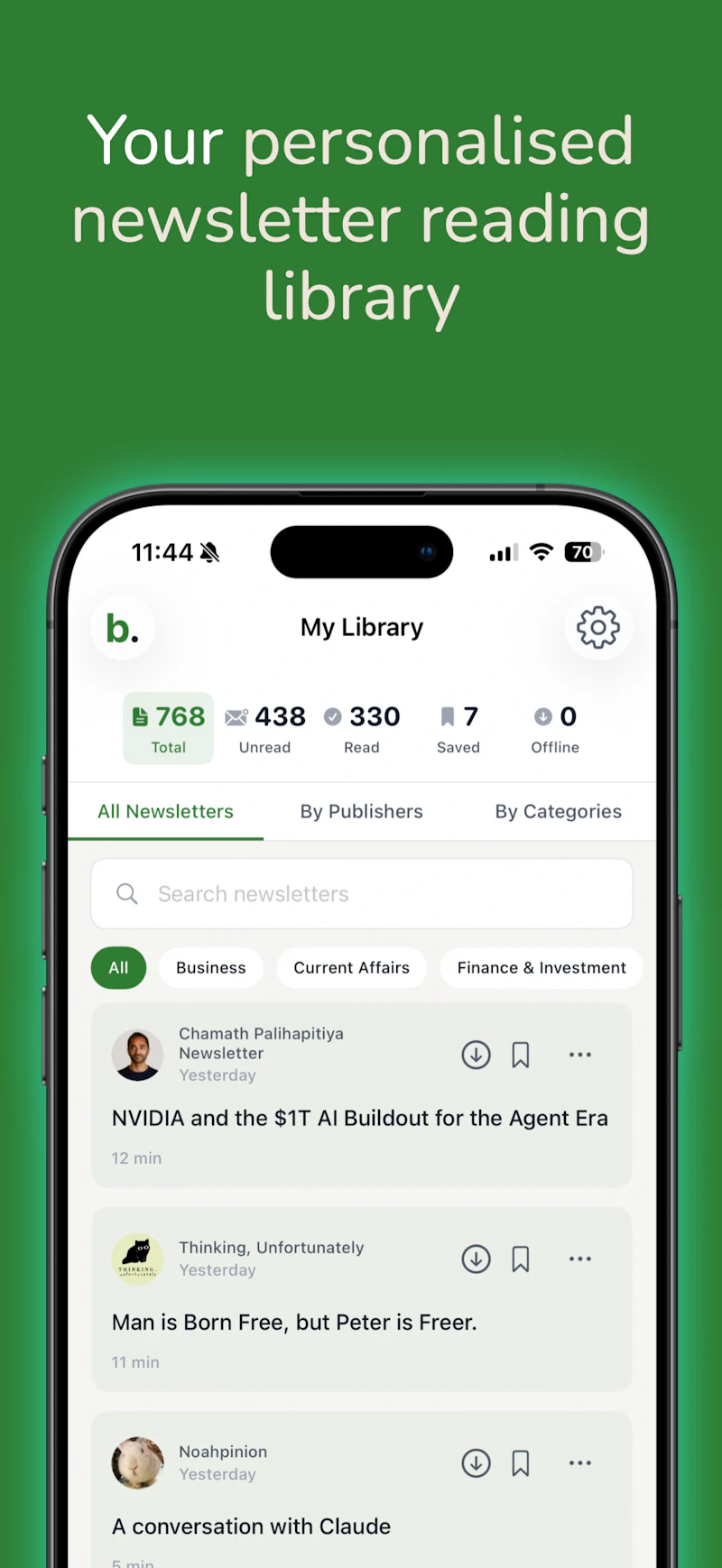 Newsletter Reader by Bilig screenshot 3