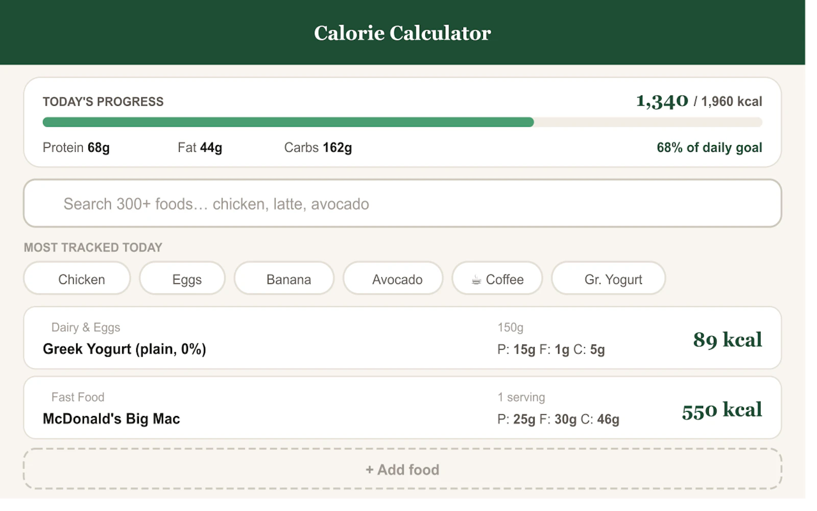NutriCalc screenshot 4