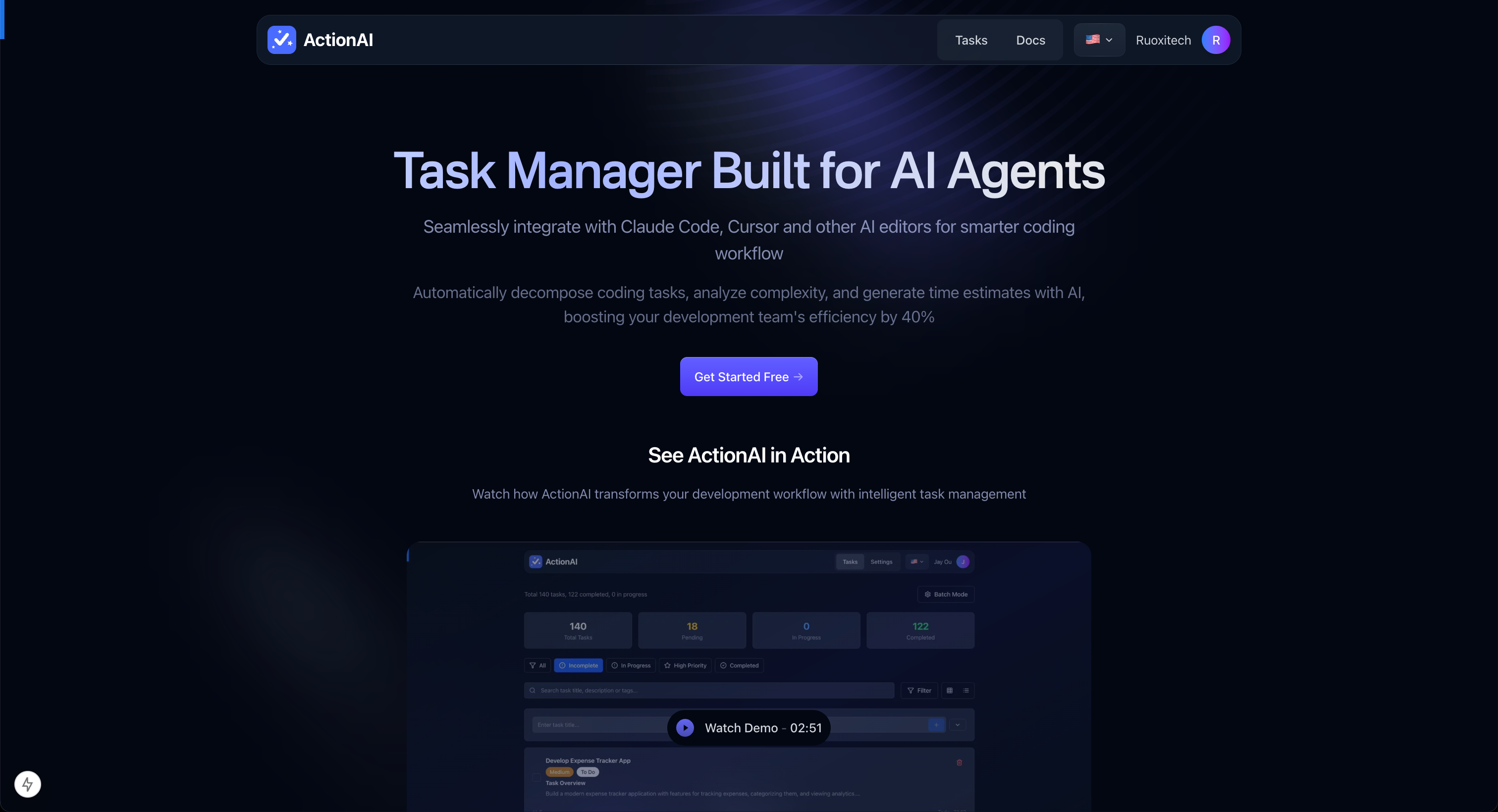 Média Actionai - Le gestionnaire de tâches construit pour les workflows de codage AI 2