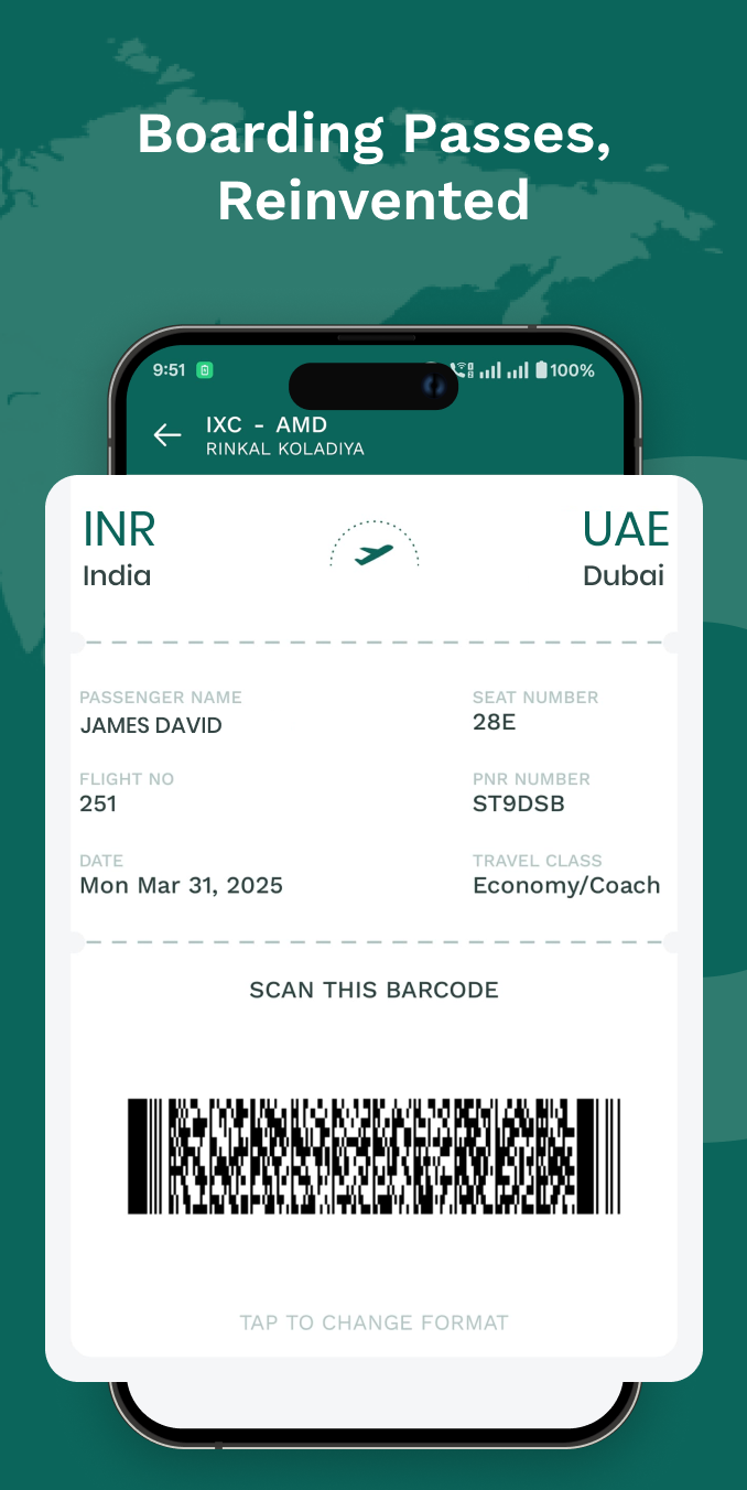 Flight Boarding Pass Wallet - Flight Pass Wallet using a boarding pass scanner media 3