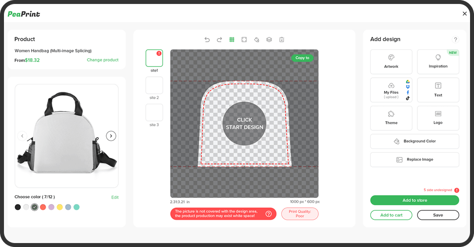 Generatore di mockup di peaprint - Crea prodotti personalizzati in pochi minuti, al 100% gratis! media 2