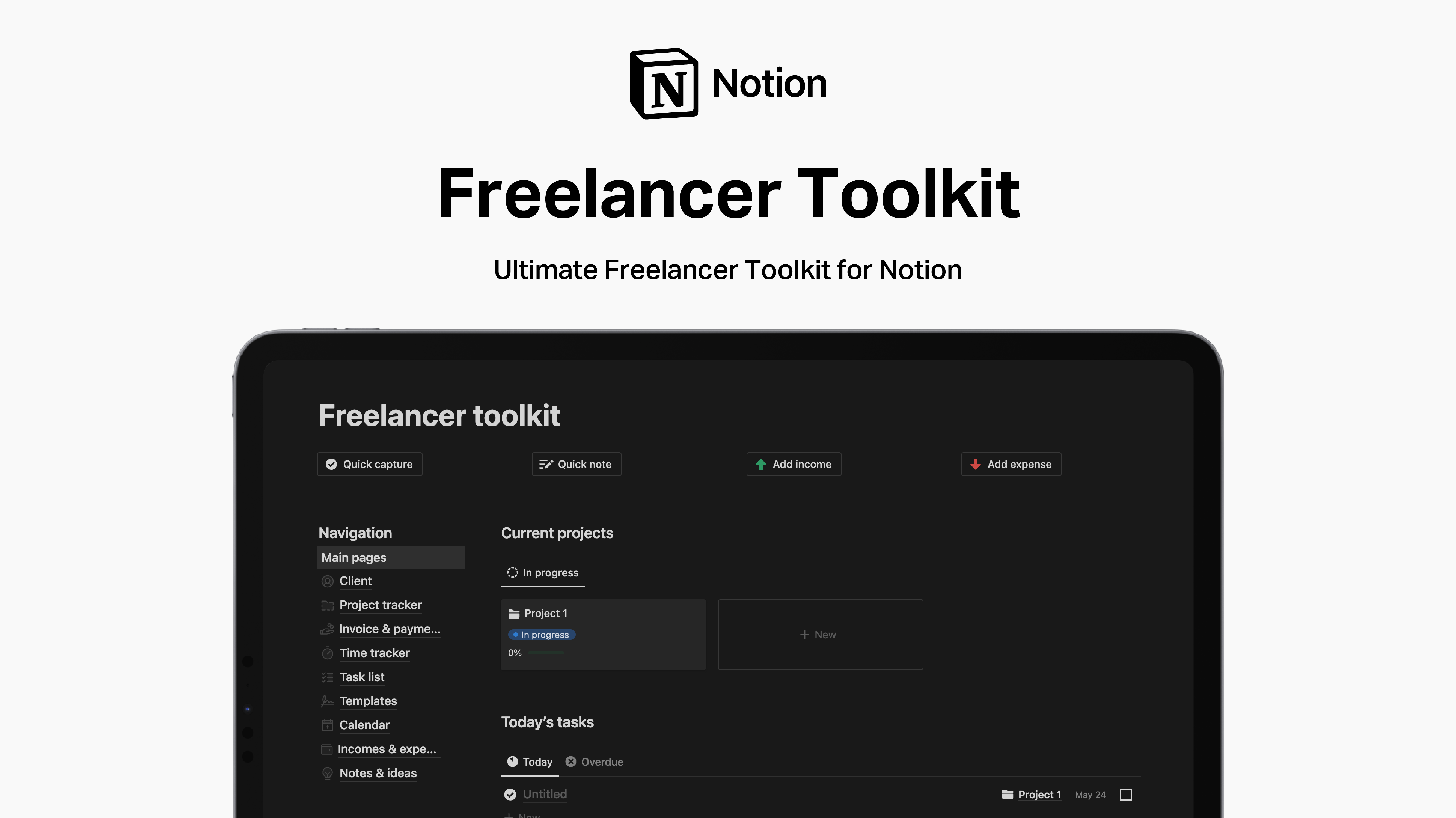 Notion Ultimate Freelancer Toolkit media 1