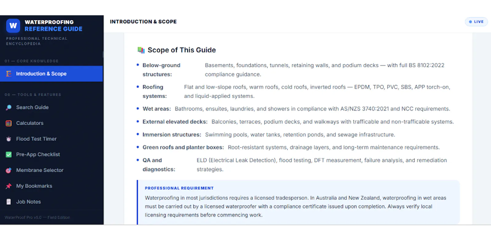 Construction Waterproofing Guide screenshot 2