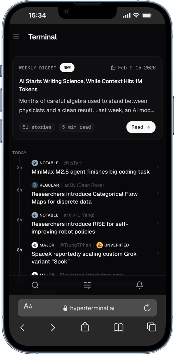 Hyperterminal – AI News in 10 Minutes - Screenshot 3 showing product features and functionality