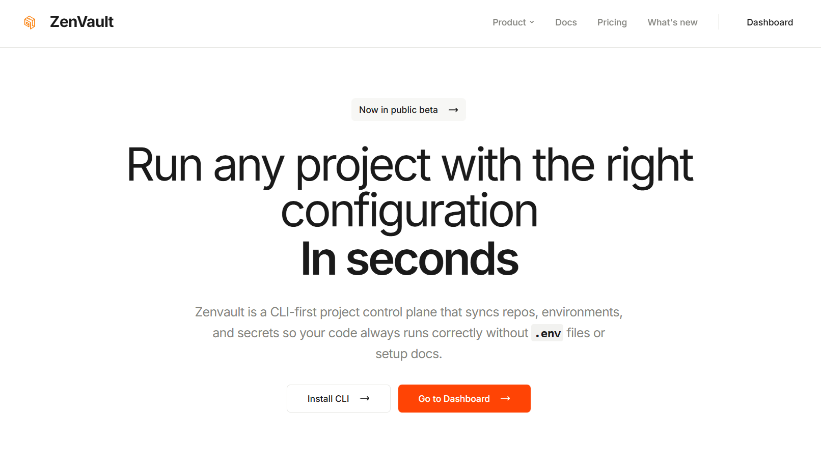Zenvault - Main product screenshot demonstrating key features and user interface