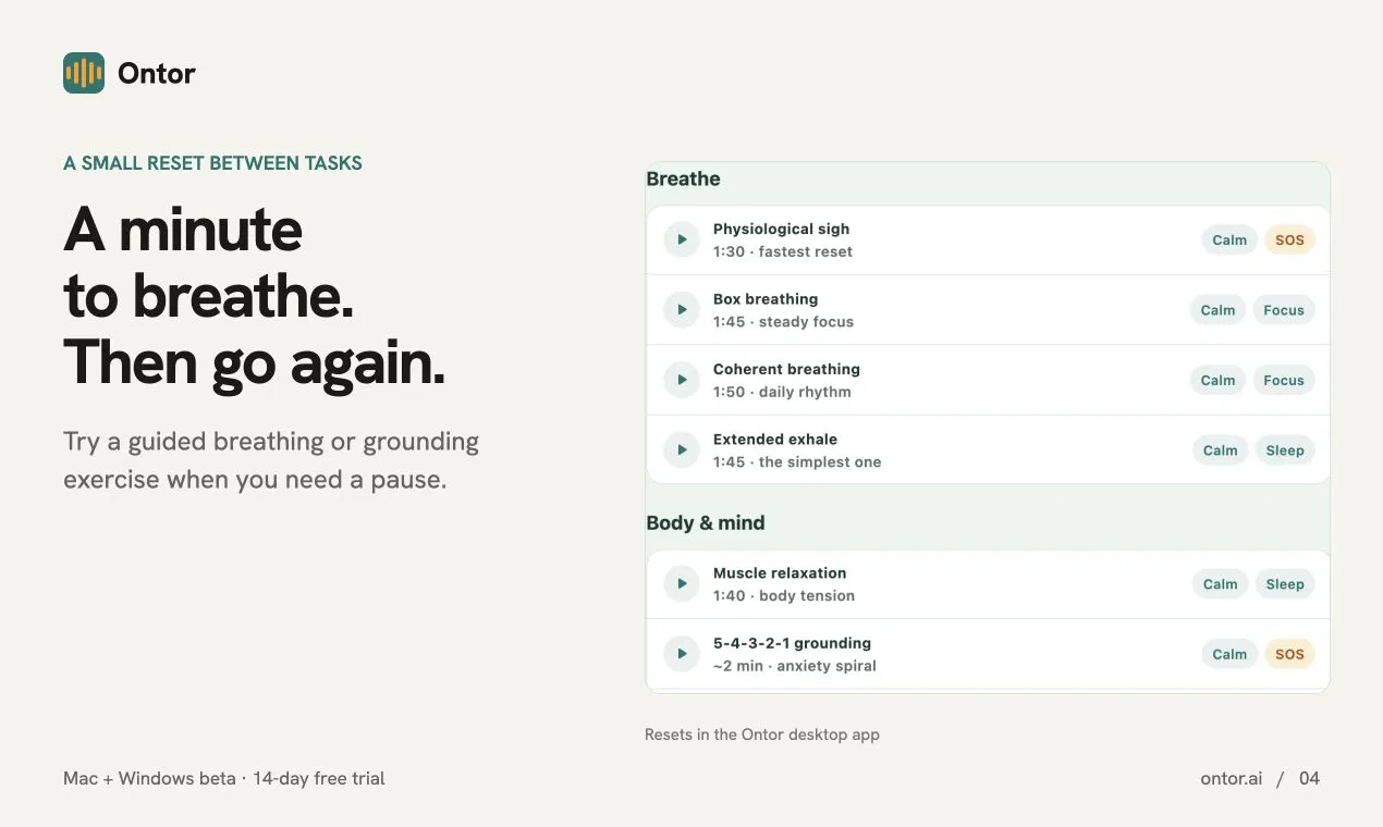 Ontor.ai: Smart Break Reminders screenshot 6