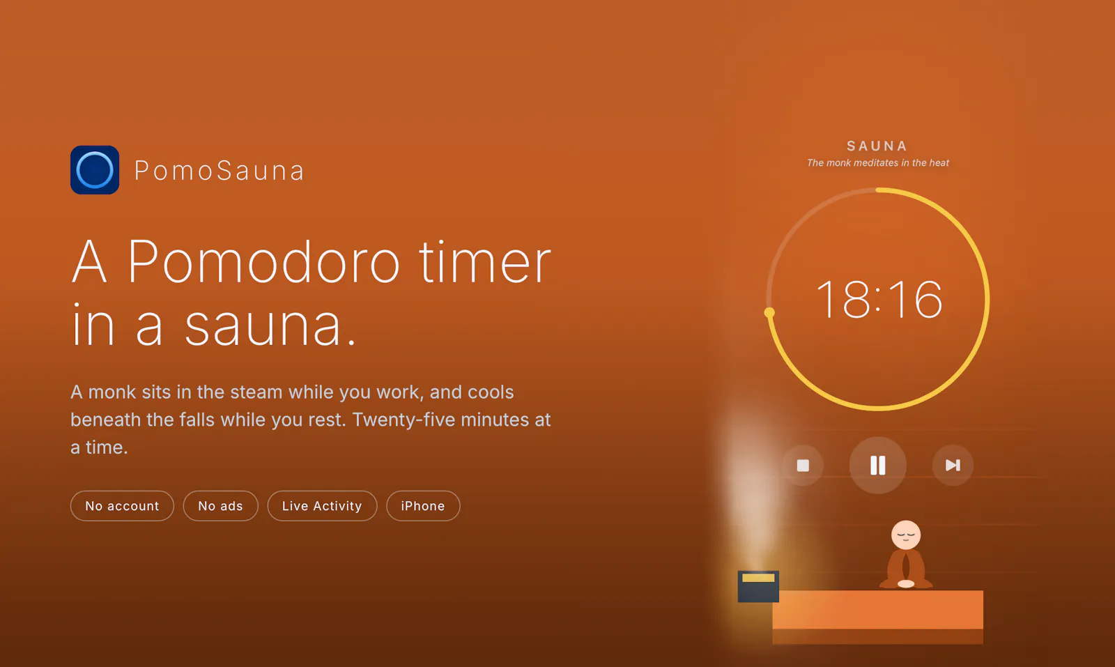 PomoSauna screenshot 2