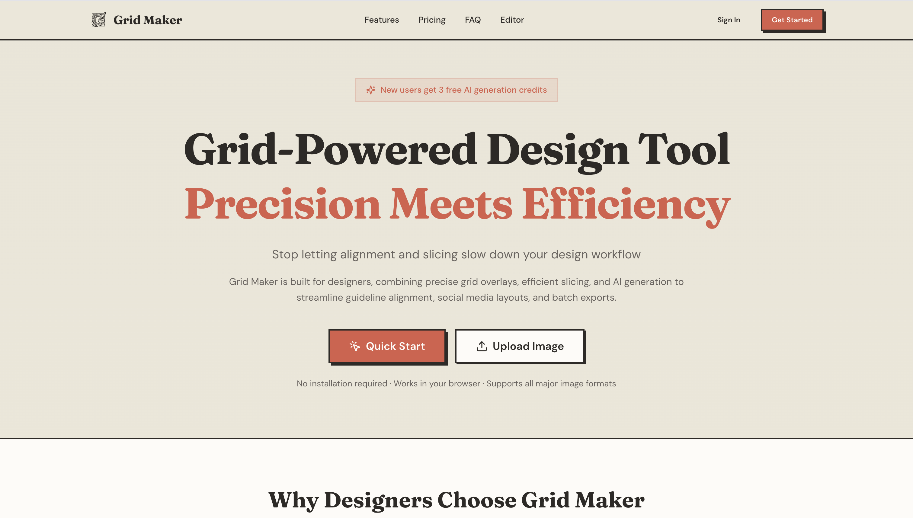 Grid Maker - Main product screenshot demonstrating key features and user interface