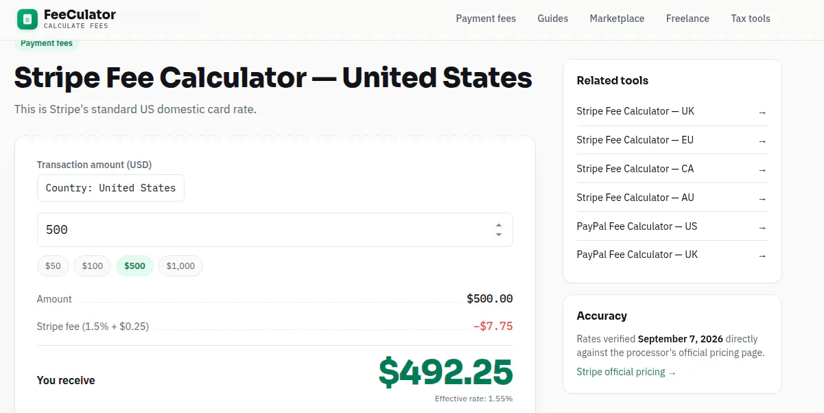 FeeCulator gallery image