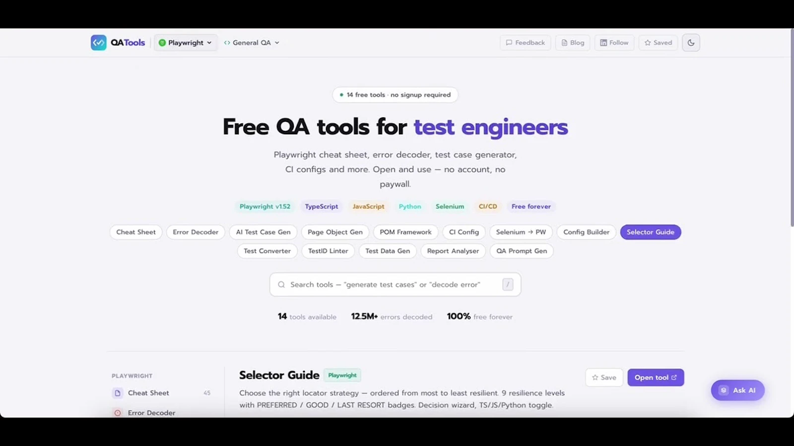 QATools 1.0 screenshot 1 (video preview)