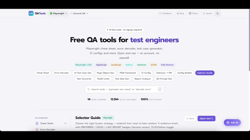 QATools 1.0 screenshot 1 (video preview)